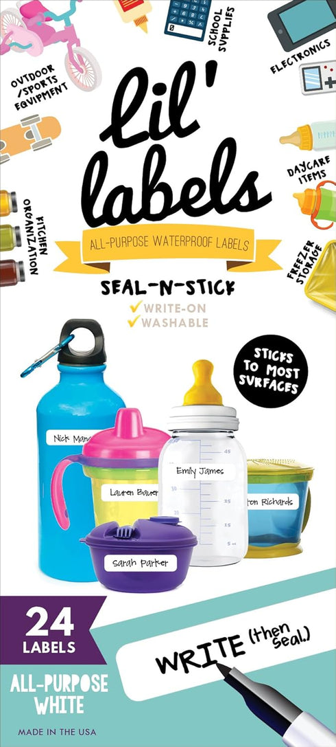 Removeable, Write-On Food Labels, Waterproof, Multipurpose, Freezer Safe, Self-Laminating Label, Dishwasher-Safe for Home Organization and Kitchen...