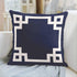 Emvency Throw Pillow Cover Cute Preppy Navy Blue Greek White Key Girly Decorative Pillow Case Home Decor Square 20 x 20 Inch Pillowcase...