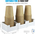Paper Cup and Lid Holder, 3 Compartments Plastic Coffee Cup Storage Organizer, Wall Mount Disposable Cup Dispenser for Countertop, Breakroom, Bath...