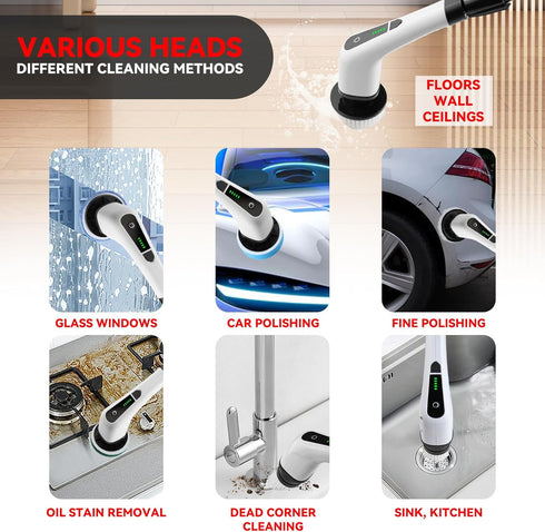 Replaceable Brush Heads Set, 7 Pack for Electric Spin Scrubber,Suitable for Model ANS-8051A/8050&Lz-8052 Power Shower Scrubber for Household Clean...