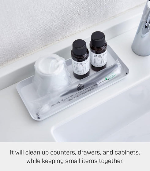 Yamazaki Home Space Saving Vanity Tray | Steel, Flat, White...