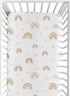 Sweet Jojo Designs Boho Rainbow Girl Fitted Crib Sheet Baby or Toddler Bed Nursery - Blush Pink Dusty Rose Gold Yellow Mauve Taupe Beige Tan Bohem...