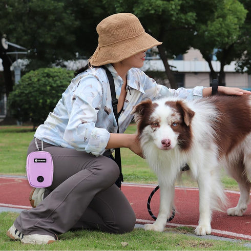 COOWONE Small Treat Pouch Dog Treat Bag with Dog Bags Dispenser Dog Waste Bag Dispenser for Leash Portable Walking Bags Poop Bag Holder Hand Free ...