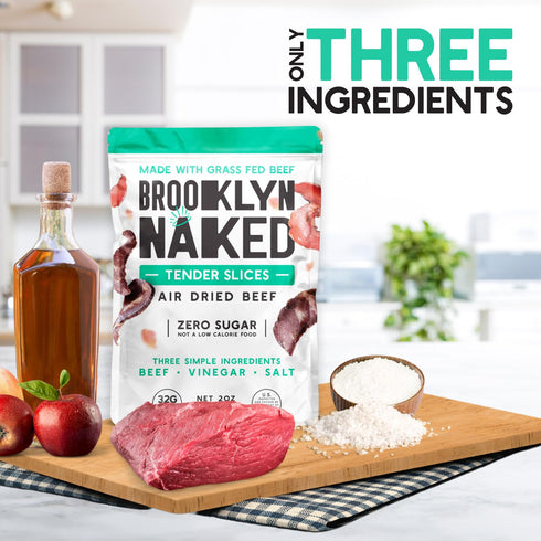 Brooklyn Biltong Air Dried Grass Fed Beef Snack, South African Beef Jerky (8 oz, Pack of 1) - Whole30 Approved, Paleo, Keto, Gluten Free, Sugar Fr...