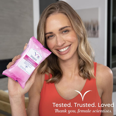 Vagisil Odor Block Daily Freshening Wipes for Feminine Hygiene in Resealable Pouch, Gynecologist Tested & Hypoallergenic, 20 Wipes (Pack of 3)...