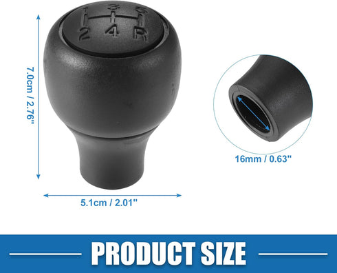 5 Speed Manual Transmission Shift Knob Car Shift Knob Head Lever Shifter for Ford for Ranger 1988-2011 ABS Black...