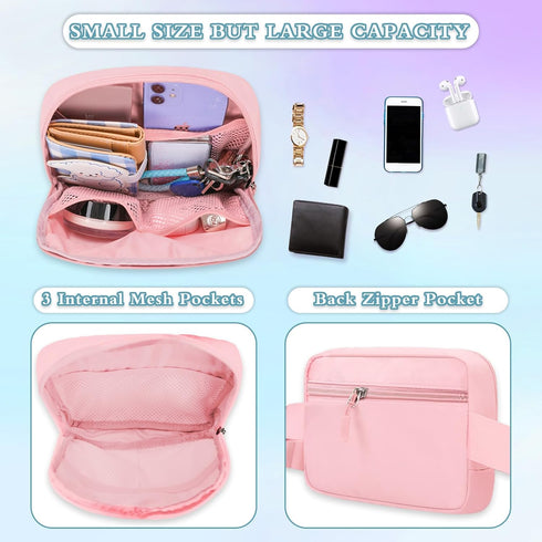 Fanny Packs For Women Men - Fanny Pack Crossbody Bags - Over The Shoulder Fanny Pack - Belt Bag With Adjustable Strap - Fashion Cross Body Fanny P...