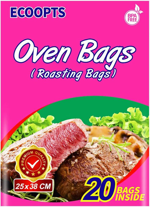 Oven Bags Cooking Roasting Bags for Chicken Meat Ham Seafood Vegetable - 20 Bags (10 x 15 IN)...
