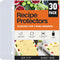 Recipe Protectors, Holds Standard 8.5" x 11" Paper, 30 Pack, Reinforced Holes, Refill Sheets For 3 Ring Binders...