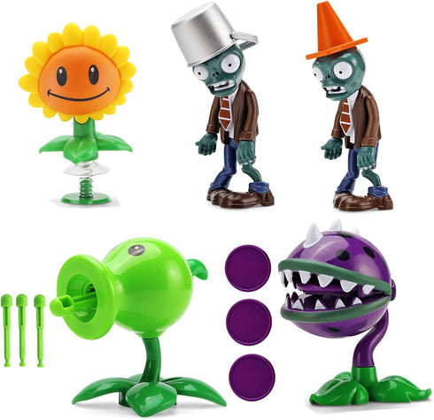 2 PCS Plants and Zombies Toys Action Figures Zombies PVZ Toys Set 1 2 Series Great Gifts for Kids and Fans,Birthday and Christmas Party...