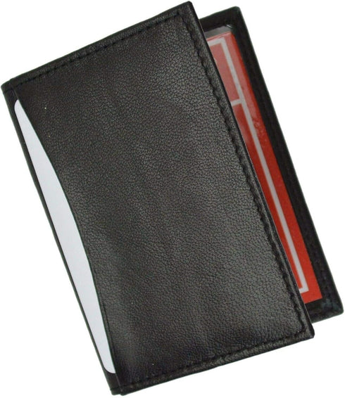 MARSHAL Slim Thin Leather Credit Card ID Mini Wallet Holder Bifold Driver's License Safe...