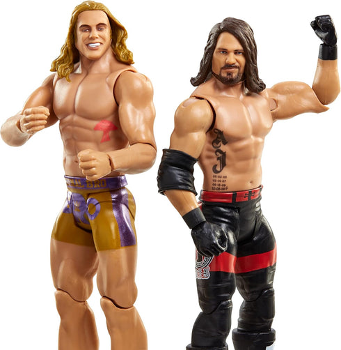 WWE AJ Styles vs Riddle, Championship Showdown 2-Pack, 6-in Action Figures High Flyers, Battle Pack for Ages 6 Years Old and Up...