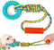 Interactive Dog Toys with Rope and Handle, Dog Chew Toys for Aggressive Chewers, Tug of War Rope Toy Non-Toxic Natural Rubber Long Lasting Dog Toy...
