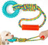 Interactive Dog Toys with Rope and Handle, Dog Chew Toys for Aggressive Chewers, Tug of War Rope Toy Non-Toxic Natural Rubber Long Lasting Dog Toy...