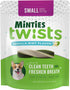 Minties Dental Twists for Dogs, Vet-Recommended Vanilla-Flavored Dental Chews for Tiny/Small Dogs 5-39 lbs, Dental Treats Clean Teeth, Fight Bad B...
