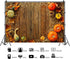 5x3ft Fall Thanksgiving Backdrops for Photography Pumpkins Dry Hay Leaves Rustic Brown Wood Board Festival Decoration Thanksgiving Photography Bac...