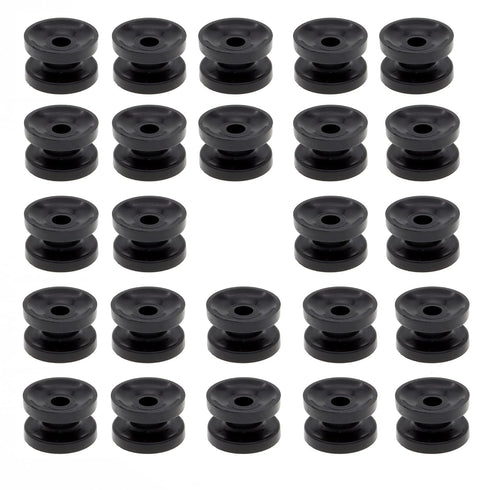 24 Pcs Circular Ring Corner Post Electric Fence Insulators, Polyrope Insulator for Electric Fence Wire,Black...