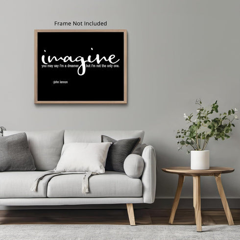 Posterizer 1 pcs-Imagine Song-John Lennon-Gift For Beatles Fans-Musical Art Collection-Quotes-Gift for Music Fans- Decor for Gym, Studio- unframed...