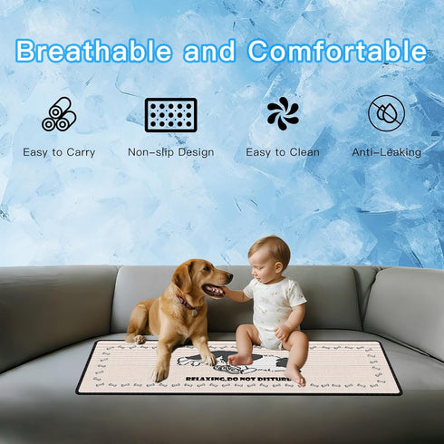 Pet Cooling Mat Cat Dog Cushion Pad Summer Cool Down Comfortable Soft for Pets and Adults Washable, Hair Resistant, Stain Proof,Large?16"x47"?, Re...