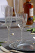 Posh Setting 6 oz Plastic Champagne Flutes - Silver Glitter Disposable Toasting Glasses for Parties, Weddings - Reusable Fancy Stemmed Cups, Wine ...