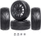 12mm Hex 1/10 On Road Wheels and Tires Soft With Foam Inserts for RC Touring Car Traxxas 4tec 2.0 Tamiya TT02 TT01 Drift, Set of 4...