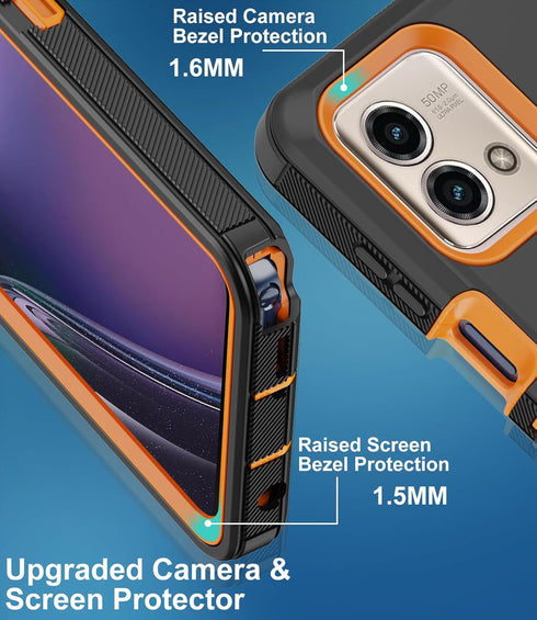 for Moto G Stylus 2023 5G Case, with Built in Screen Protector Heavy Duty Drop Protection,Full Body Rugged Shockproof Protective Phone Cover for M...