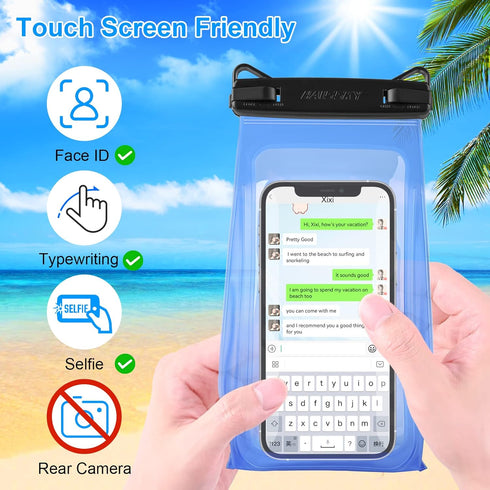 Large Capacity Waterproof Phone Pouch Floating, Waterproof Bag Case for iPhone 15 14 13 12 11 Pro Max X XR 8 Plus Samsung Up to 6.9'', IPX8 Water ...
