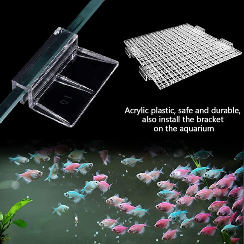 16 PCS 10mm Acrylic Aquarium Cover Clip, Clear Fish Tank Glass Cover Clip Support Holder Universal Lid Clips for Rimless Aquariums...