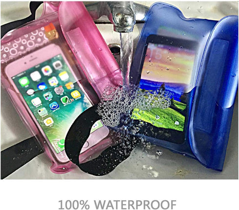 Waterproof pouch Waterproof Waist Pouch 2-Pack Waterproof Fanny Pack Beach Accessories Safe & Dry for Boating Swimming fishing Kayaking Snorkeling...