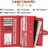 SENDFN Large Womens Wallet Genuine Leather RFID Blocking Multi Card Organizer Wristlet...