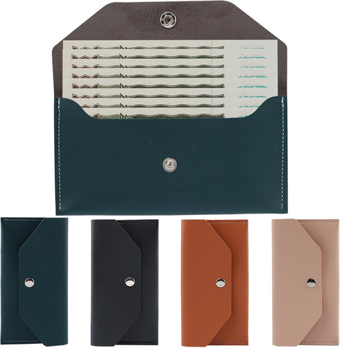 4pcs Money Bag Pouch Budget Binder,PU Leather Cash Envelopes,Money Cash Envelopes Bag,Reusable Budget Envelope Cash Dividers,Money Envelopes For C...