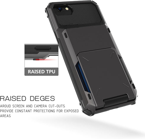 Asuwish Phone Case for iPhone 7/8/SE 2020/2022 with Screen Protector and Credit Card Holder Slot Hybrid Cell Cover iPhone7 iPhone8 7s 8s i SE2020 ...