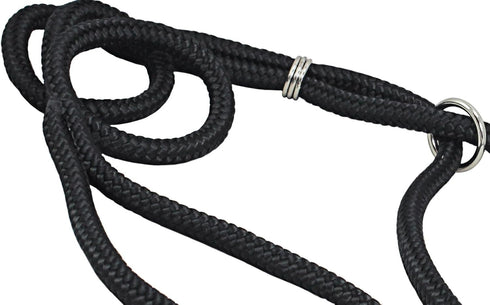 Dog Show Lead Braided Tubular Nylon 52" Long (Medium: diam 5/16"(8mm), Black)...
