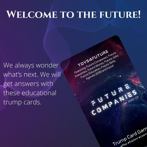 Future Companies Educational Playing Cards | Learn About Leaders in Artificial Intelligence, Genomic Revolution, Space Exploration, Robotics, Data...