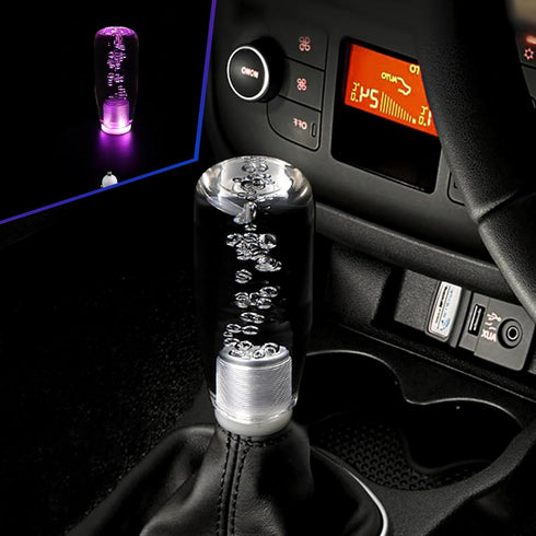 1 Pack Car Shift Knob, LED Luminous Crystal Gear Shifter with Colorful Lights, Automobile Interior Supplies, Universal for Most Cars, Trucks and V...