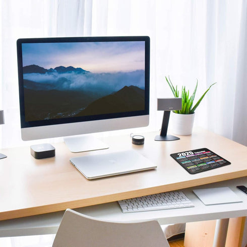 Calendar Mouse Pad with Non-Slip Rubber Base, Premium-Textured & Waterproof Mousepads with Stitched Edges, Mouse Pads for Computers, Laptop, PC, O...