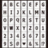 42Pcs Letter Stencils Symbol Numbers Craft Stencils, Alphabet Stencils 1 inch, Alphabet Templates Interlocking Stencil Kit for Painting on Wood, W...