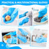 Pecute Pet Grooming Gloves, Heat Resistant Cat Bathing Gloves with High-Density Teeth, Silicone Dog Bathing Gloves with Enhanced Five Finger Desig...