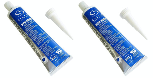 Silicone RTV 4500 Food Contact Safe High Strength Silicone Sealant, Clear (2.8 FL. Ounce) - 2 Pack...