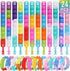 Kids Party Favors Pop Fidget Toys Bulk Its 24 Packs Fidget Bracelet It Birthday Party Favors for Kids Goodie Bags Stuffers Classroom Prizes Bubble...
