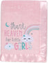 30x40 Fleece Baby Nursery Blanket with Satin Trim for Boys, Girls, and Unknown Gender Baby (Thank Heaven Girl 2)...
