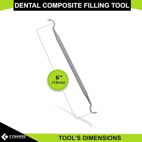 Cynamed Double-Ended Scaler with Arrow Ends - Dentist Pick, Medical Stainless Steel, Dental Tarter Scraper for Tooth Stains Remover, Dentist Home ...