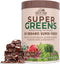 COUNTRY FARMS Organic Super Greens Chocolate Flavor, 50 Organic Super Foods, USDA Organic Drink Mix, Packed with Fiber, Fruits, Vegetables, Mushro...