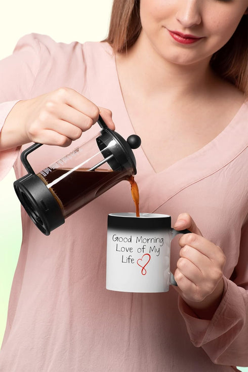 Good Morning Love of My Life #169 - A Nice Funny Humor Ceramic 11oz Magic Color Changing Coffee Mug Cup...