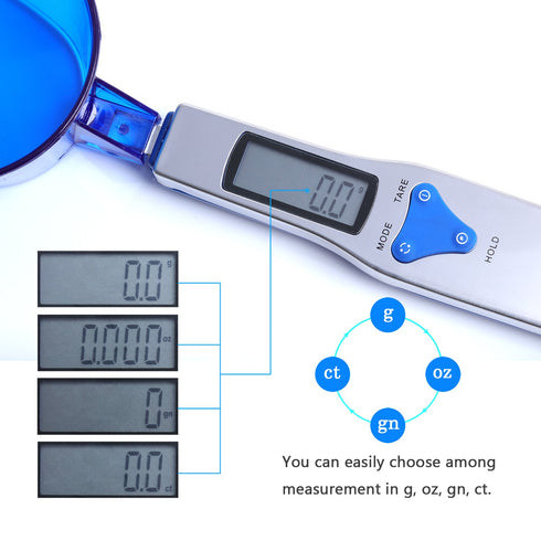 Digital Kitchen Scale Electronic Food Scale with 3 Measuring Spoons for Portioning Milk, Tea, Flour, Spices, Medicine 500gram/0.1gram...