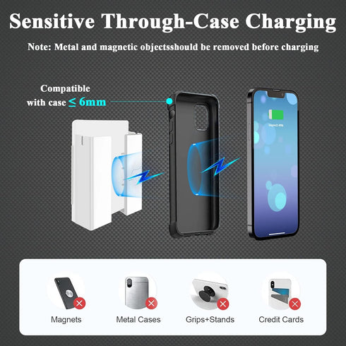LANBON P2 Wireless Charger Wall Mounted, Wireless Phone Charger for Bedside/Sofa/Desk/Garage/Kitchen,15W Fast Charging Station Works with iPhone15...