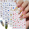 Colorful Flower Nail Stickers for Nail Art 6Sheets Ice-clear Dried Flowers Nail Art Supplies Cherry Blossoms Sunflower Nail Decals Daisy Nail Art ...