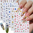 Colorful Flower Nail Stickers for Nail Art 6Sheets Ice-clear Dried Flowers Nail Art Supplies Cherry Blossoms Sunflower Nail Decals Daisy Nail Art ...