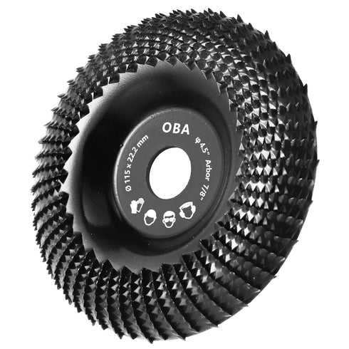 OBA Wood Carving Disc for Angle Grinder 4 1/2 Inch, Wood Shaping Grinding Wheel with 7/8” Arbor...