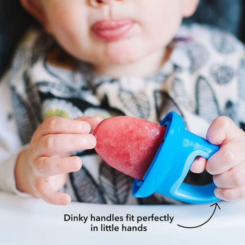 Nuby Popsicles Molds 1 Pack 4 Handle - Garden Fresh Fruitsicle Frozen Pop Tray - Multicolored Popsicle Molds For Kids, Baby Essentials...